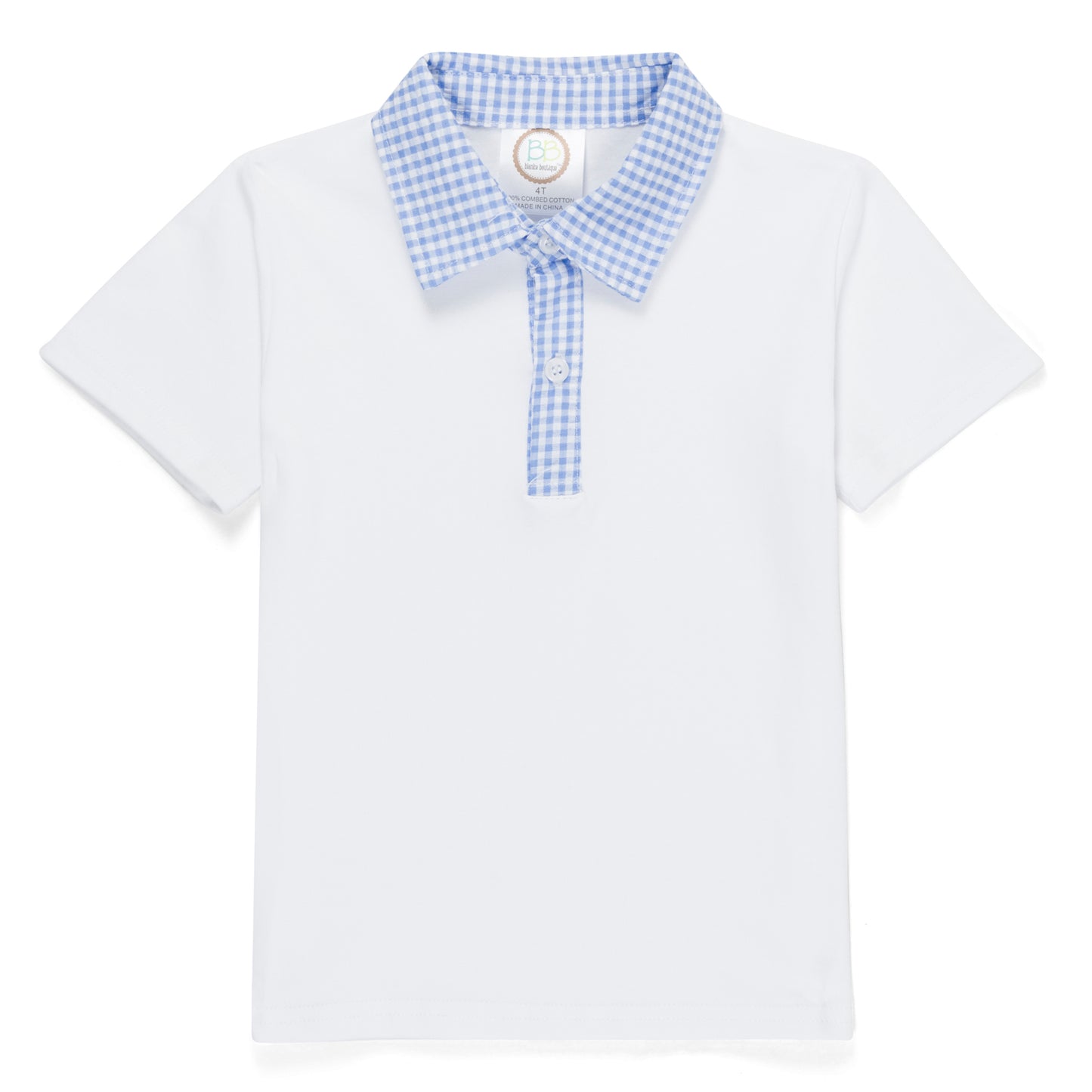 Boy Gingham Collar Polo