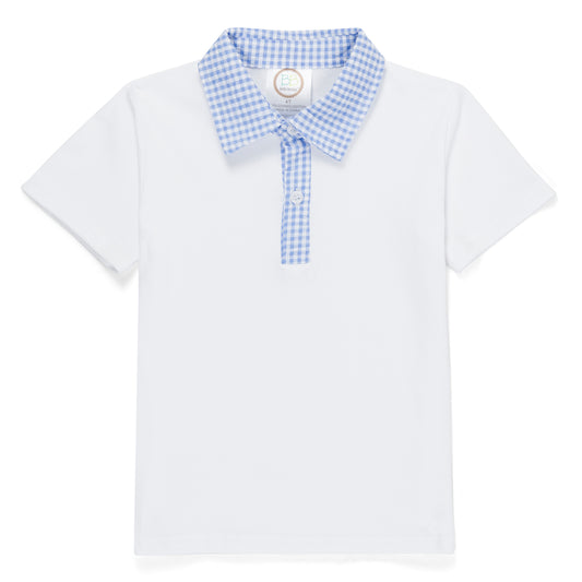 Boy Gingham Collar Polo